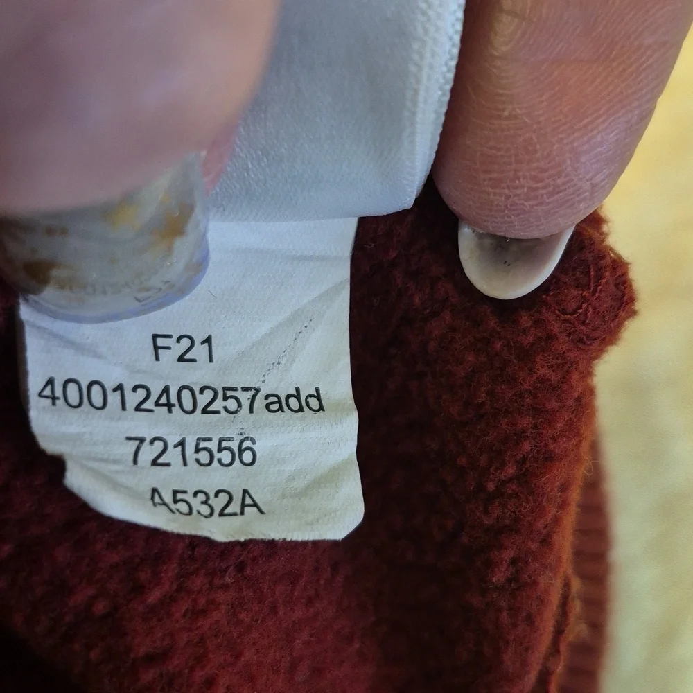 The Nortface TNF Hoodie Red Brick.SizeTag Missing. Pit To Pit:22.5